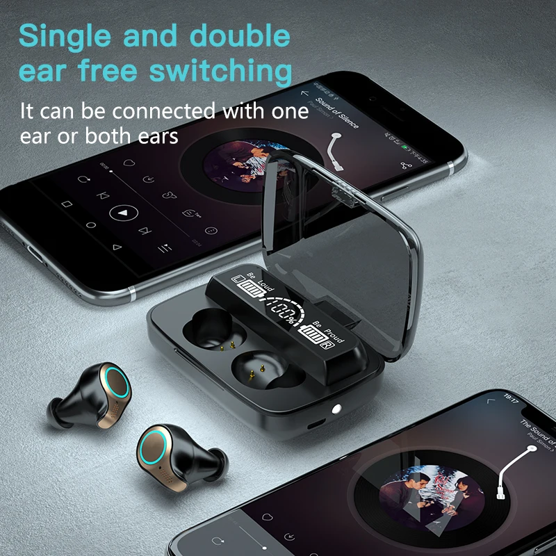 TWS Novo 3500 mAh Brezžična tehnologija Bluetooth 5.0 Slušalke LED Zaslon Glavo telefonov, Športne Nepremočljiva Čepkov Hi-fi Stereo Slušalke za VIP