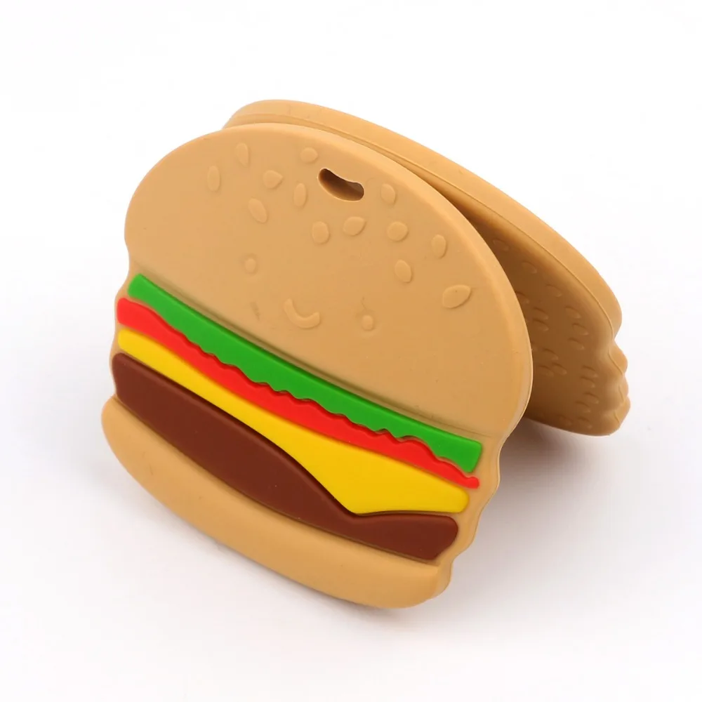 TYRY.HU 1PC Hamburger Žetonov Hrane Silikona Teether BPA free Baby Teether zdravstvene Nege Igrača za Otroka Začetnih zdravstvene Nege Dodatki