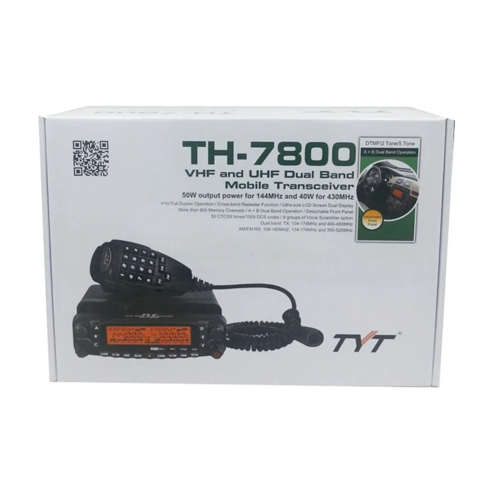 TYT woki toki TH-7800 50 W avtoradio Dvojno Band136-174&400-480MHz Amaterski Mobilne Sprejemnik, TH7800 FM Radio