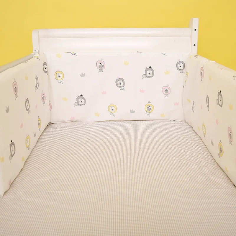 U-Shaped Otroška posteljica otroška postelja Odbijača Snemljiv Bombaž Novorojenčka Posteljo Odbijači 180 cm Dolžina Malčke Varno Ograjo Skladu Posteljica Zaščitnik Blazine