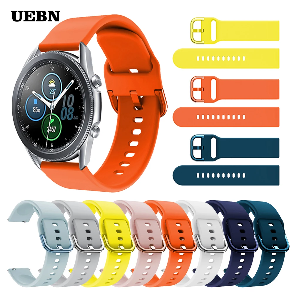 UEBN Šport Silikonski Sam trak za Samsung Galaxy Watch 3 41mm 45 mm pas za Galaxy watch 3 Aktivna 2 Zapestnica Watchbands
