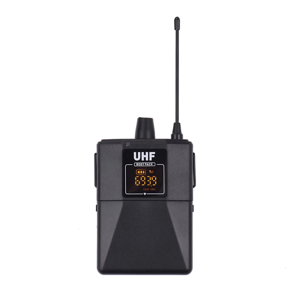 UHF Dual-Frekvenca Brezžični Mikrofoni Nastavite z 1 Sprejemnik Za 1 Oddajnik 1 Lavalier Mikrofon 1 Slušalke Mikrofon za Žive izvedbe