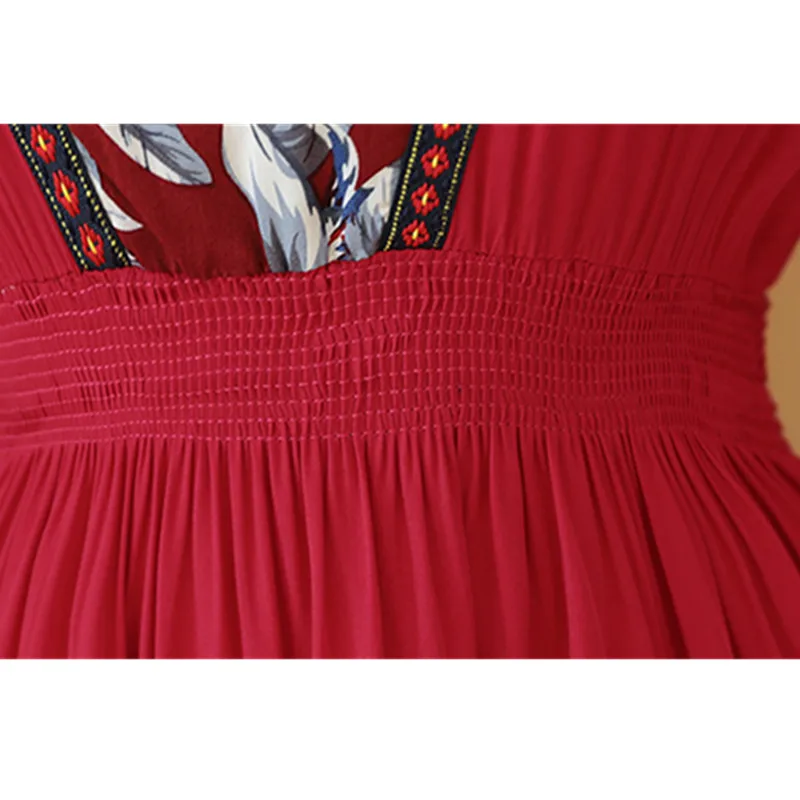 UHYTGF 2018Summer bohemian oblačenja Žensk Plus velikost Dress vintage plaže, Dolge Obleke, korejski elegantne dame, obleke, Visoke quality194