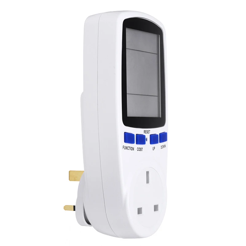 UK Priključite Digitalni Napetost Wattmeter Poraba Energije W Kwh Energije Merilnik Električne energije Analyzer Monitor 13A 230V AC Power Meter