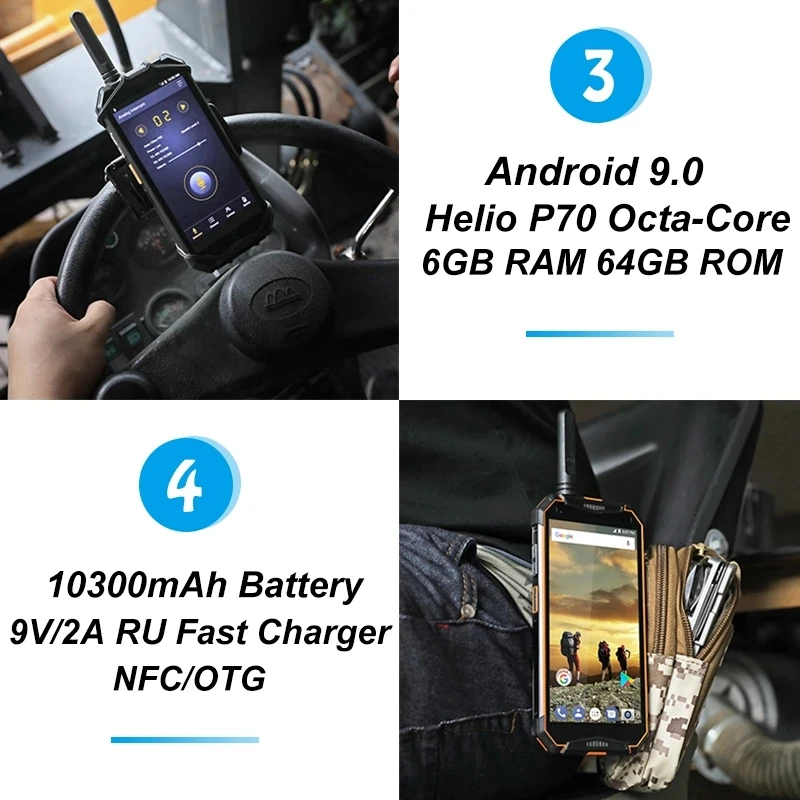 Ulefone Oklep 3WT IP68 Vodotesen Mobilni Telefon Android9.0 5.7