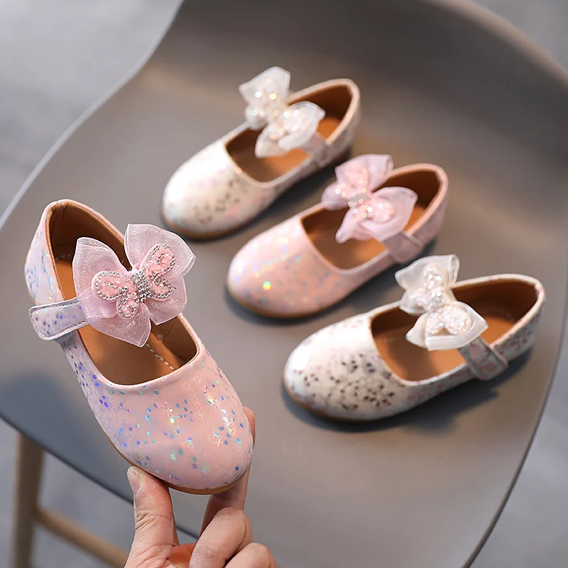 ULKNNsingle čevlji Za Dekleta pomlad novo lok princesa čevlji 2021 otrok, dojenček, mehko dno, moda priložnostne usnjeni čevlji