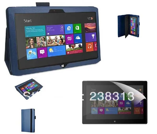 Ultra Slim Litchi Projekcijska Stojala Usnja, Kože Kritje Funda Primeru Za Microsoft Surface RT 1 2 RT1 RT2 Tablet + Zbriši Zaslon Patron