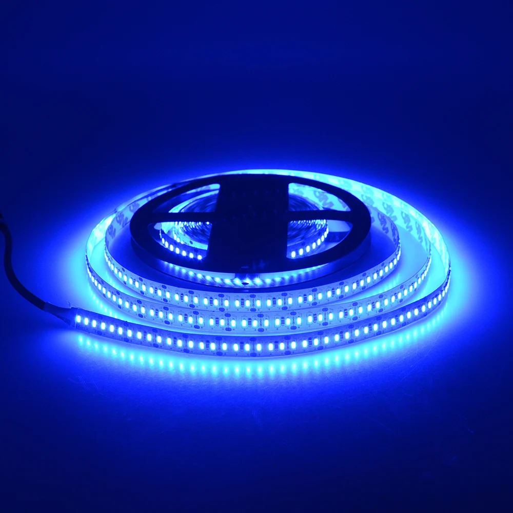 Ultra Svetla 3014 LED Trak Svetlobe 204 Led/m 12V 5 Metrov 1020 Led diodami Visoke Svetilnosti Bela Topla Bela, Modra Barve LED Trak Luči