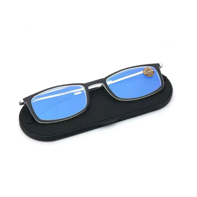 Ultra Tanek Obravnavi Očala za Moške, Ženske Daljnovidnost Anti Modra Svetloba Povečanje Očala Presbyopic Optični full frame black +1.5 +2.5