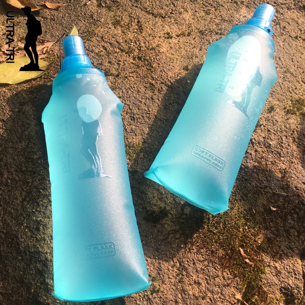 ULTRA-TRI TPU Mehko 500 ml Bučko 16 oz Zložljivi Zunanji Športi Hidratacija Steklenico Vode za Trail Torbe, Pohodništvo, Kolesarjenje