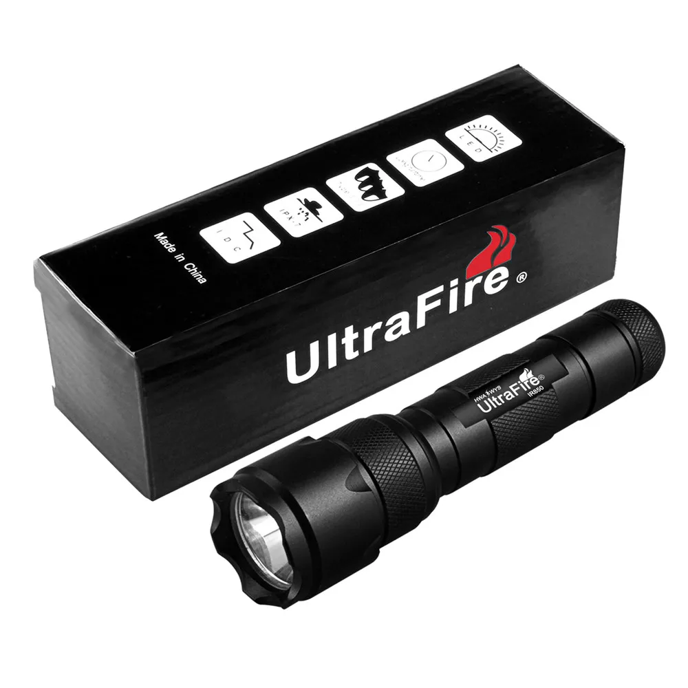 UltraFire Zoomable 18650 IR nočno vizijo svetilka 5W850nm 10W940nm LED infrardeče sevanje taktično Luz lov baklo