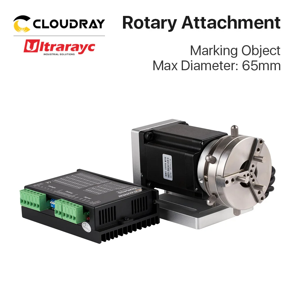 Ultrarayc Rotacijske Naprave 69 mm Premer Vrtljive Širitev Os + Gonilnik za Fiber Laser Marking Pralni & Co2 Graviranje Stroj