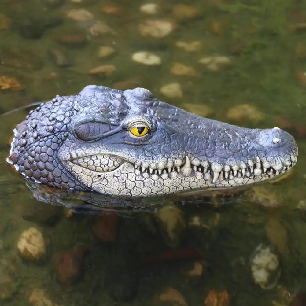 Umetni Krokodil Aligator Glavo Plavajoče Pene Vabo Vrtni Ribnik, Bazen A0Y6