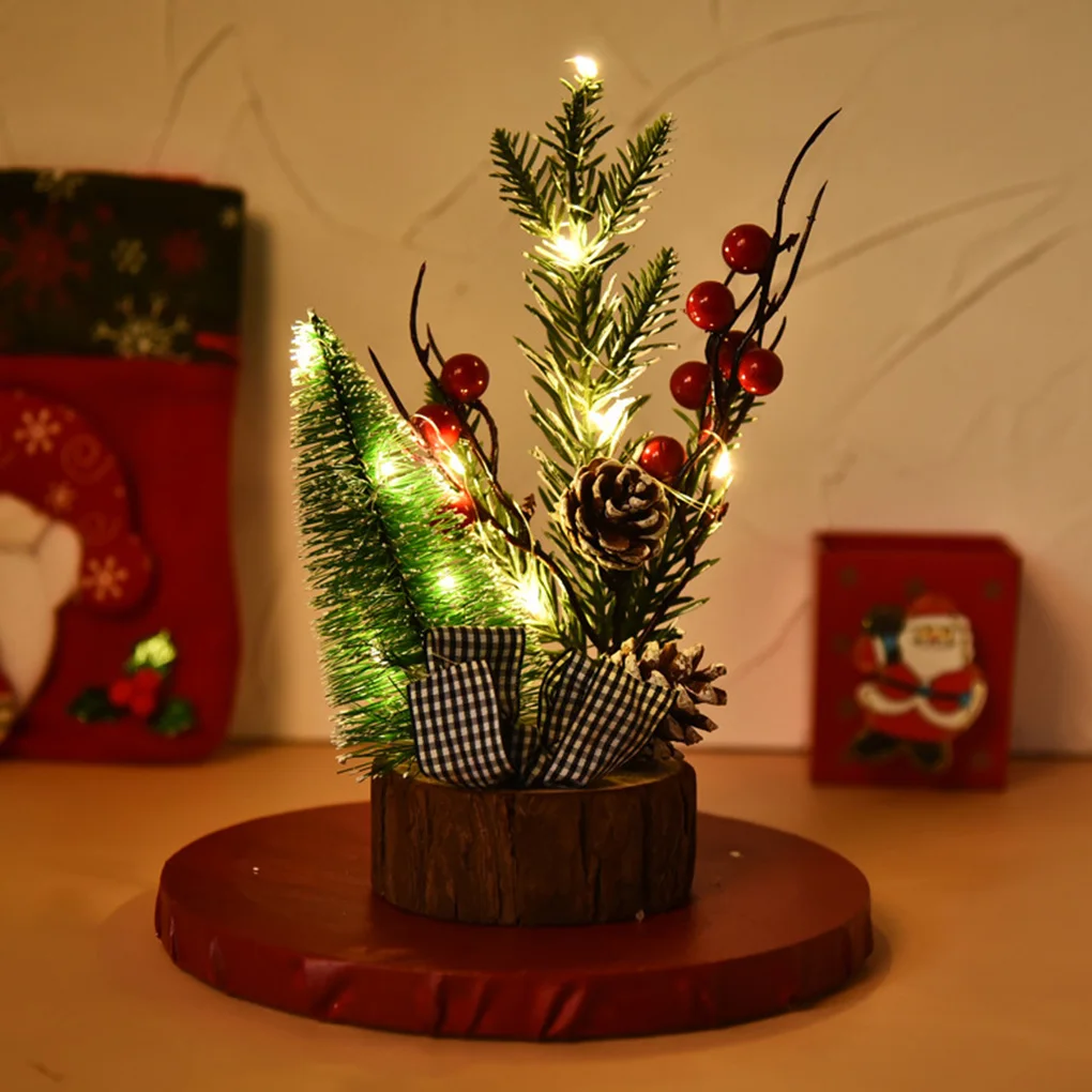 Umetno Božično Drevo Zgornji Tabeli Žareče Drevo Decor Mini Xmas Tree Tabela Dekoracijo Božični Okrasek, Novo Leto Stranka Dekor