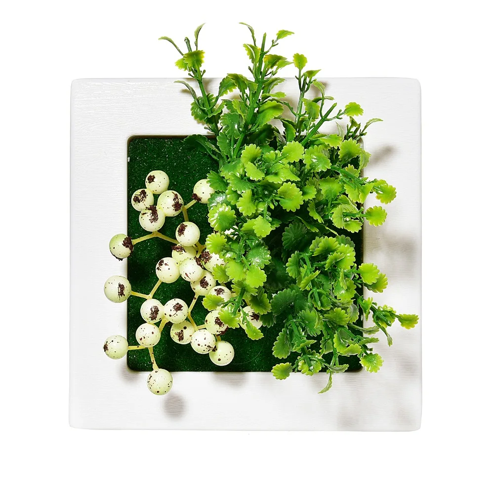 Umetno Cvetje Sočne Rastline, Sadje Stenski Dekor Visi 3D Photo Frame Plastičnih Bonsaj Držalo za Dom Vrt Dekoracijo