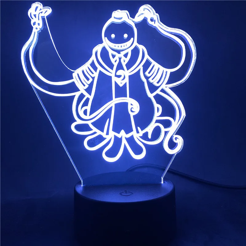 Umor v Razredu Slika Korosensei LED Nočna Lučka Lučka za Otroke Otrok LED 3D Luč za Posteljne Doma Cool Darila Igrače