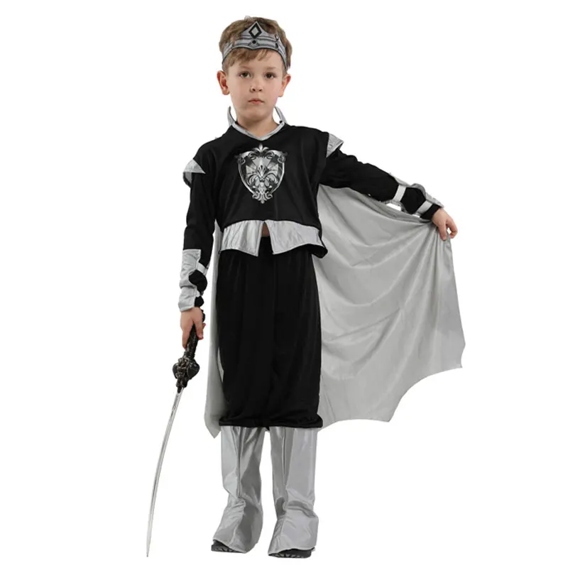 Umorden Otrok Otroci Srednjeveški Crusader Bojevnik Vitez Kostum Cosplay Fantasia Halloween Kostumi za Dekleta Fantje