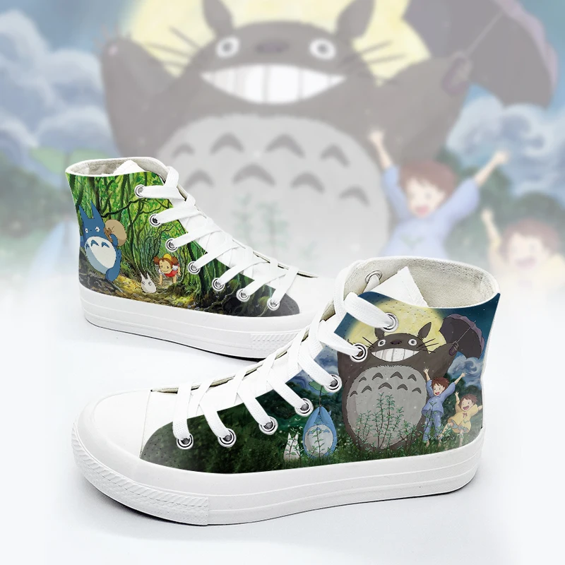Unisex Anime Tonari no Totoro Priložnostne Ravno Platno Čevlji Totoro Preppy Prosti čas plimsolls raca čevlje, Superge