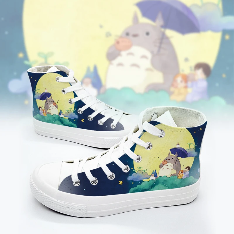 Unisex Anime Tonari no Totoro Priložnostne Ravno Platno Čevlji Totoro Preppy Prosti čas plimsolls raca čevlje, Superge