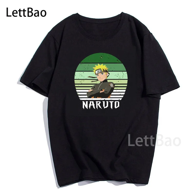 Unisex Naruto Moda Japonski Anime Majica s kratkimi rokavi Moški Priložnostne Kul Ulične Tshirt Sasuke Smešno Risanka T-shirt Hip Hop Top Tee Moški