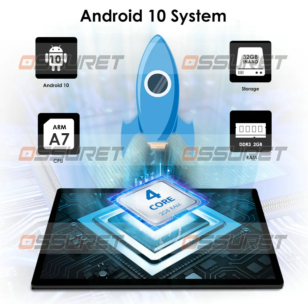 Univerzalni 2Din Avto Auto Radio, GPS Navigacija HIZPO 7 palčni zaslon na Dotik, Android 10 OS 2 gb RAM-a V Dash Multimedijski Predvajalnik, Wifi, BT CSD