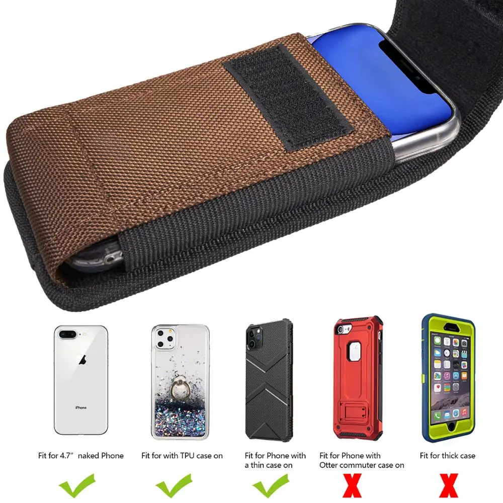 Univerzalni 5.1 palčni denarnico, telefon primeru Pasom kavljem visi zanke pasu mobilni telefon kritje Velcro torbica za pametni telefon varstvo hoder