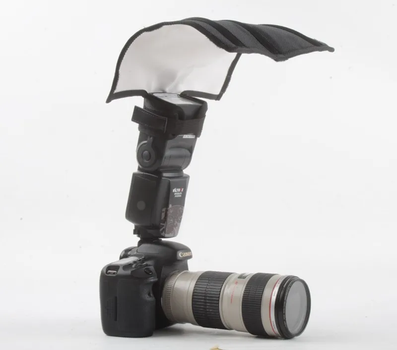 Univerzalni krpo Flash Svetlobe Zložljive Reflektor Snoot žarek Softbox Difuzor Krivilec Cevi za Canon, Nikon Yongnuo pentax flashgun
