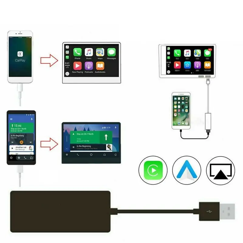 Univerzalni USB Avto Povezavo Ključ Povezavo Samodejna Navigacija Igralec Ključ Ključ CarPlay Za Android, Apple