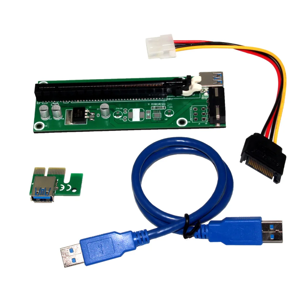 USB 3.0 PCI-E Express Raiser Kartice 1x do 16x razširitveno napravo Riser Card Adapter 0,5 m Računalnik SATA Napajalni Kabel Linija za Bitcoin Mining