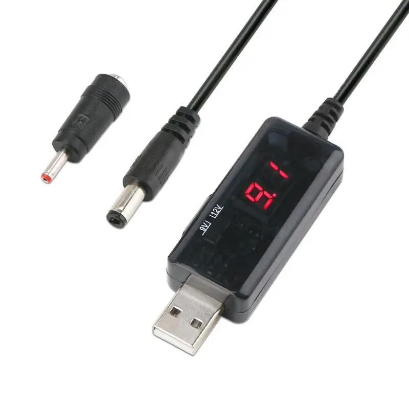 USB Boost Kabel 5V Korak do 9V 12V Nastavljiva Napetost Pretvornika 1A Step-up Voltni Napajalnik DC Napajanje Regulatorja z Preklopiti