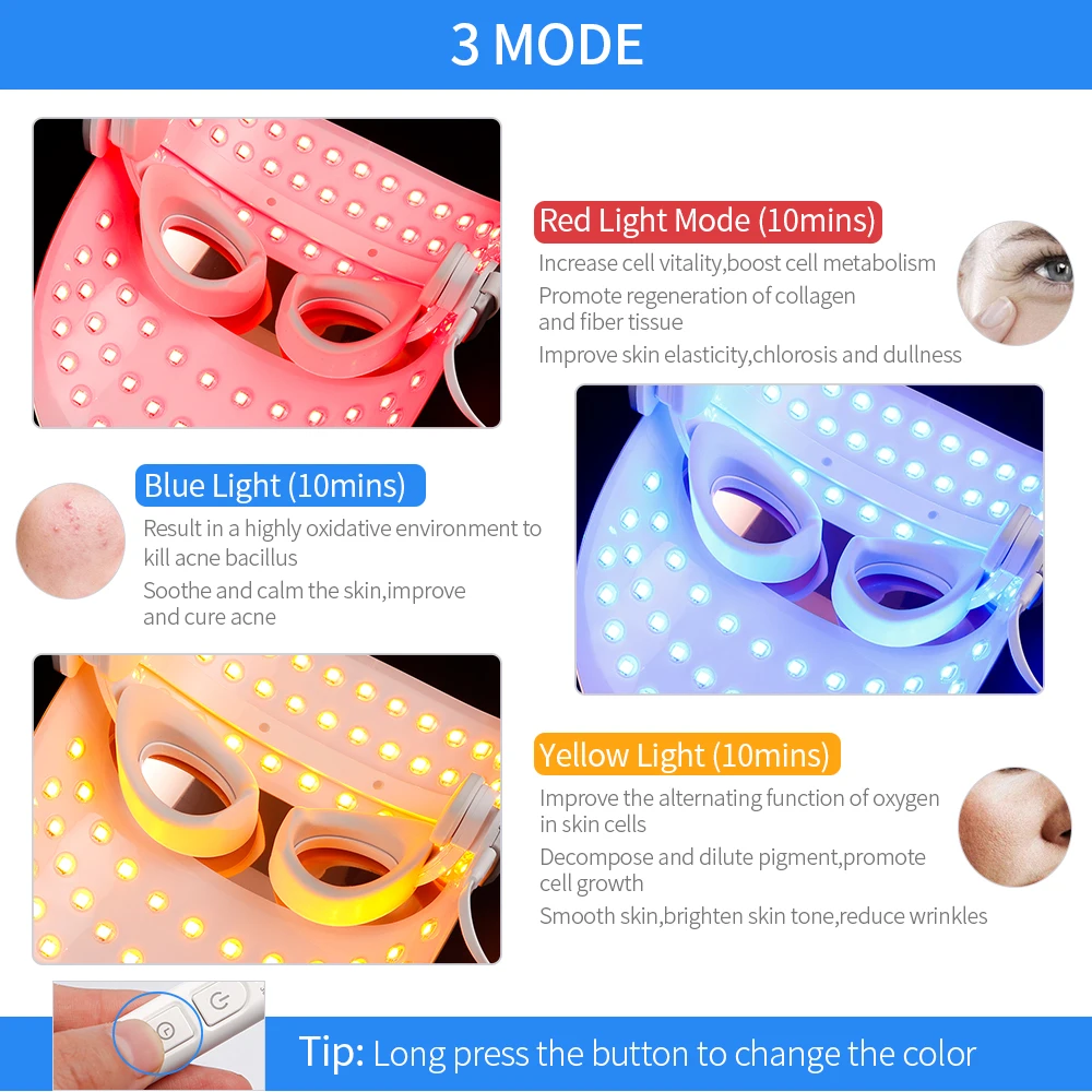 USB LED Photonic Kože Instrument 7 Barv Svetlobe za Nego Kože LED Obrazno Masko za Pomlajevanje Gubam Akne Odstranitev Beljenje Kože Maske