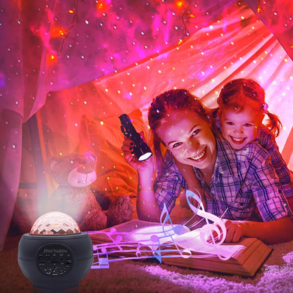 USB LED Star Noč Lahka Glasba Zvezdnato Vodni Val LED Projektor Lahka Bluetooth Projektor Zvok-Vključi Projektor Svetlobe Dekor