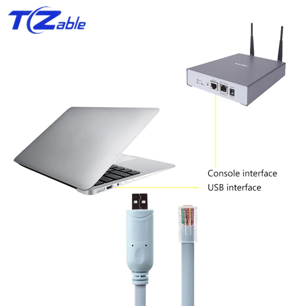 USB Na priključek RJ45 Konzole Kabel RS232RL FTDI Serijska Žice Za Cisco Usmerjevalnik, RJ 45, Pretvornik Preklopi Linijo USB Podaljšek Podatkovnega Omrežja