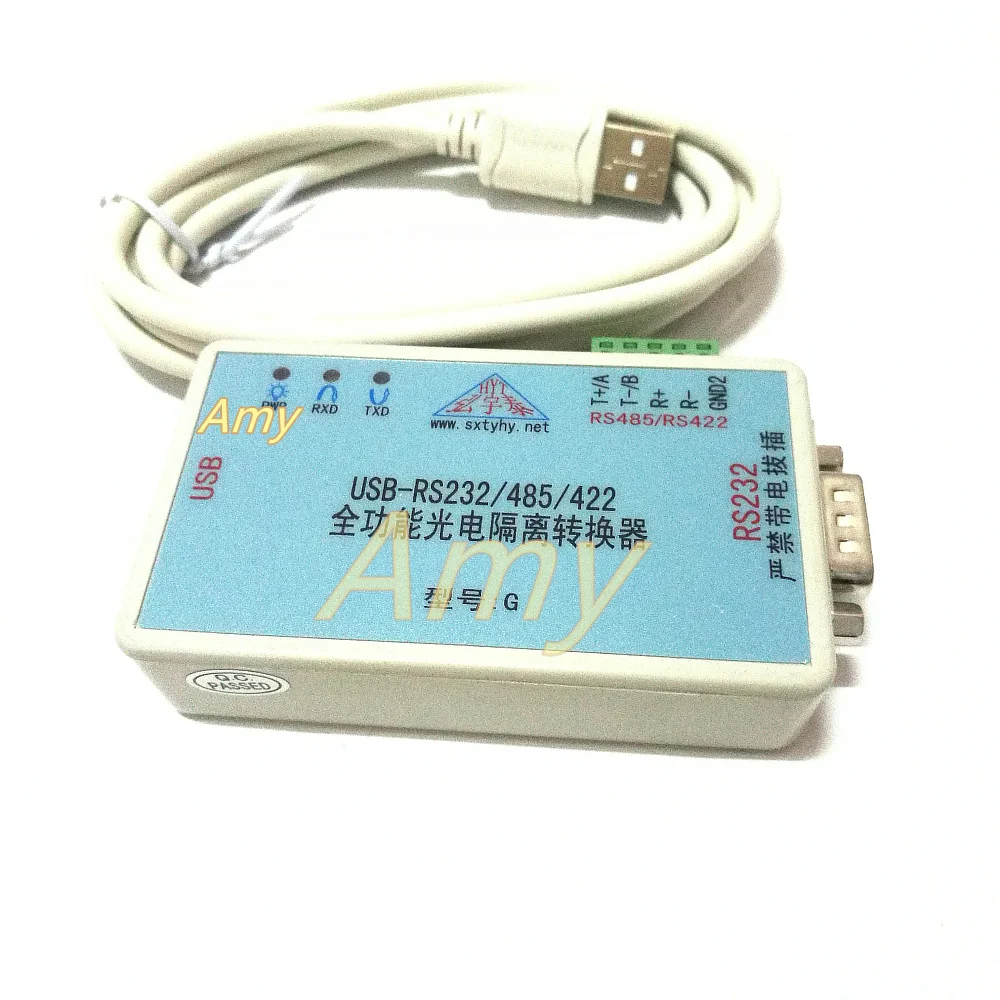 USB na RS232/422/485, polno-zmogljiv enhanced fotoelektrično izolacije DB9 pin, serial port PLC + 12V