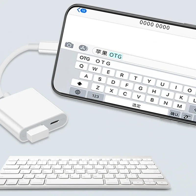 USB OTG Adapter za iPhone Apple lightning iOS 13 14 za Kamero USB Adapter za Keyboard USB Flash Disk, SD Card Reader Pretvornik