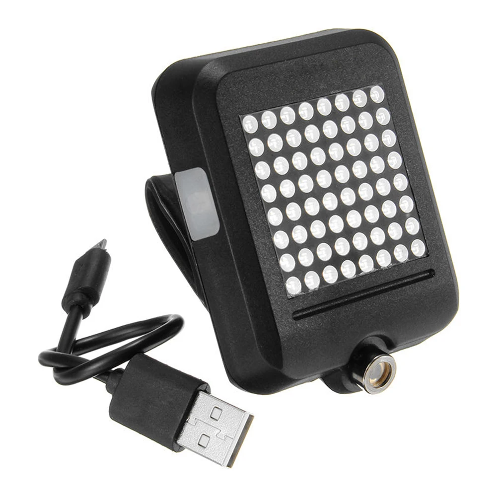 USB Polnilne Kolo Rep Svetlobe, 64 LED Izposoja Vključite Opozorilne Luči Inteligentni Senzor Zavore