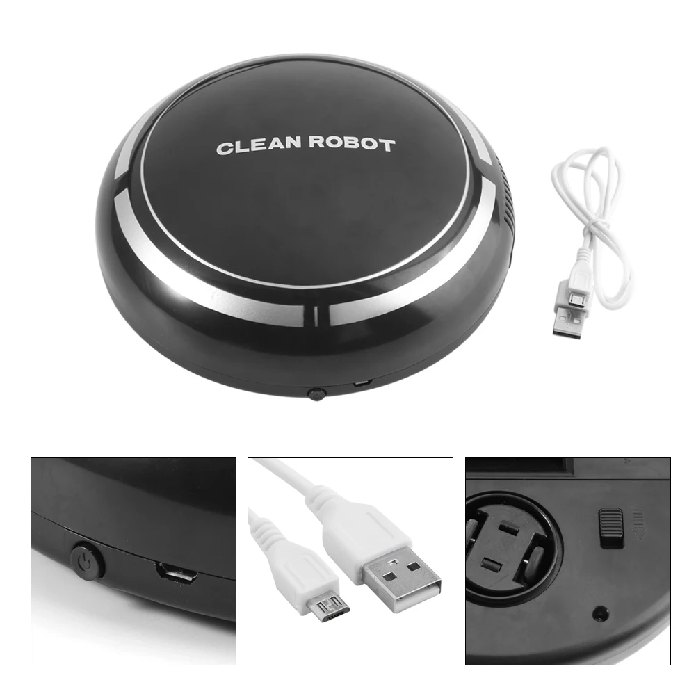 USB Polnilne Smart Pometanje Robot Mini Čiščenje Pralni Sesalniki za Prah Čistilec Robot Čisto in Ravno Leseno
