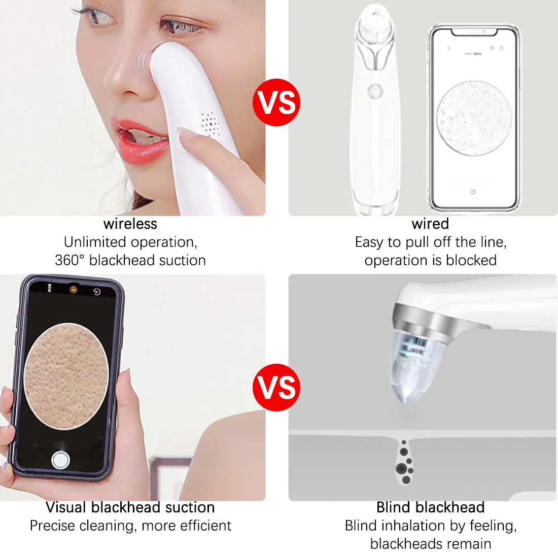 USB WiFi vidni blackhead odstranjevalec nos T coni obraza čiščenje kože, zdravstveno nego, lepoto stroj za nego Kože orodje, s