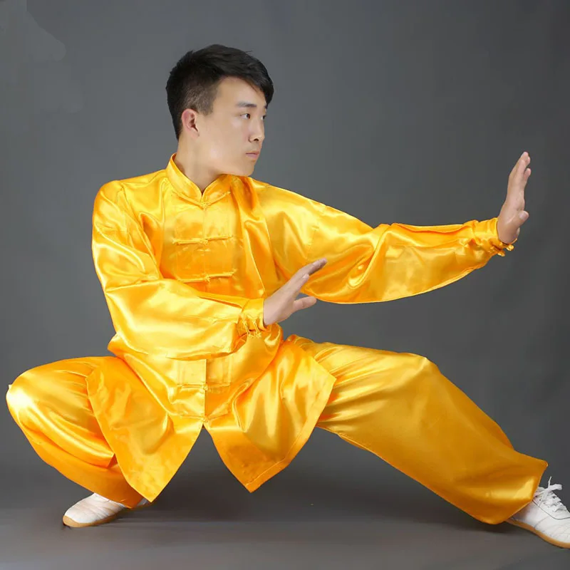 USHINE HX11 bela črna rumena Tai Chi uspešnosti oblačila dolgi rokav KungFu enotno Wushu TaiChi enotno Otrok Moški Ženska