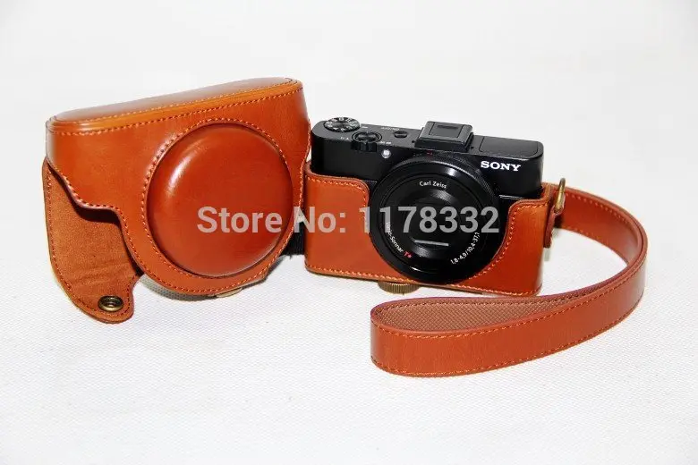 Usnje Fotoaparat Primeru Zajema Vrečko za Sony RX rx100/RX100II/RX100III DSC-RX100 M3 rx100 iii RX 100 ii Fotoaparat Torba