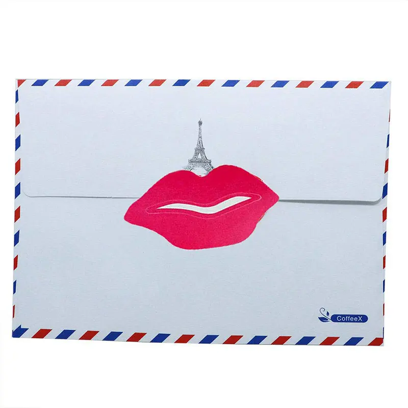 Ustnice Nalepke Odstranljive Nalepke Perforirano Samolepilni Poljubi Nalepke za DIY Okrasitev Obdelujete, Skupaj 500 Kosov Na Roli