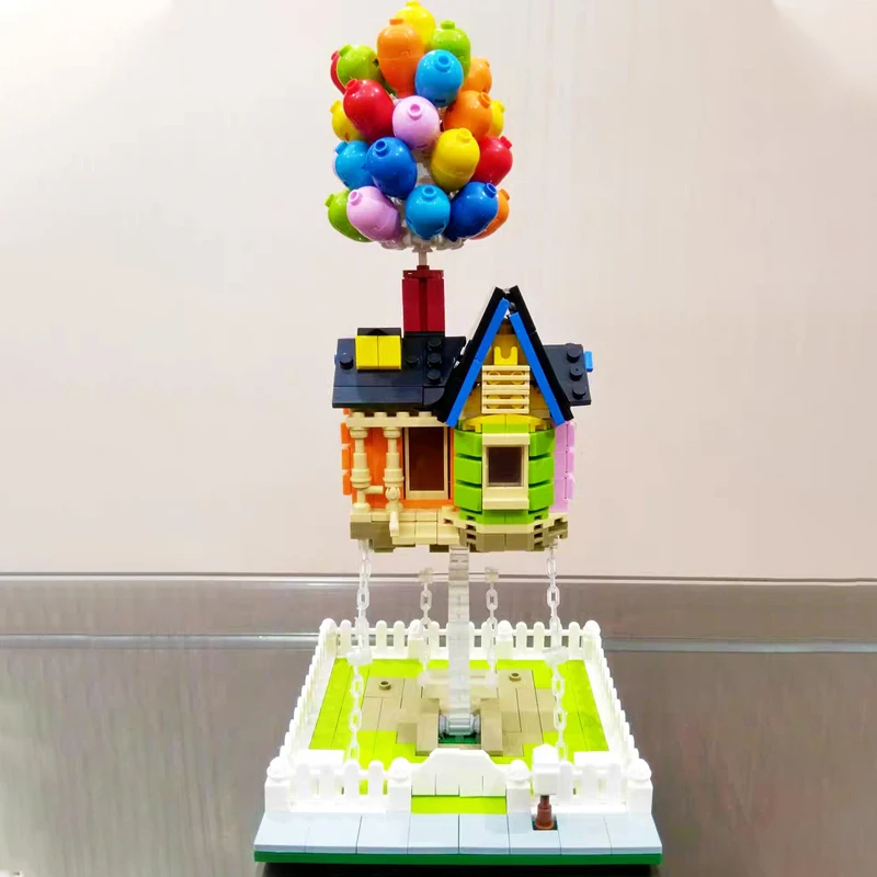 Ustvarjalec serije Balon, Hiša gradniki 3D Modle Opeke Plavajoče Balon, Hiša Igrače Za Fante Božično Darilo