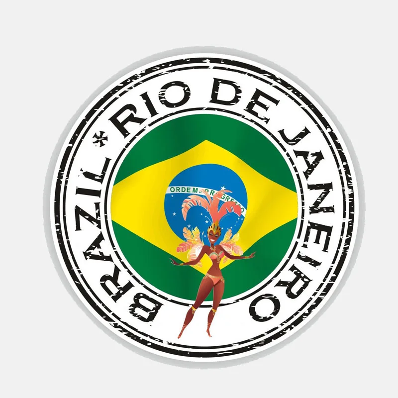 Ustvarjalne Brazilija Rio De Janeiru motorno kolo Avto Nalepke Nalepke Nepremočljiva zaščito pred soncem Reflektivni Pvc 12,5 CM X 12,5 CM