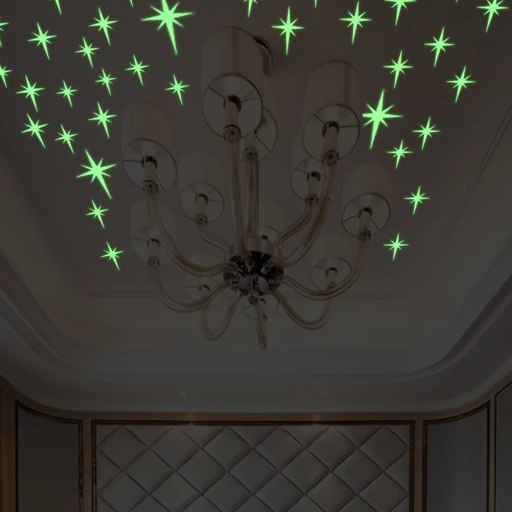 Ustvarjalne Fluorescentna Risanke Zvezde Stenske Nalepke Sijaj Temno Svetlobna Prilepite Strop Dnevna Soba, Spalnica Dekoracijo Doma
