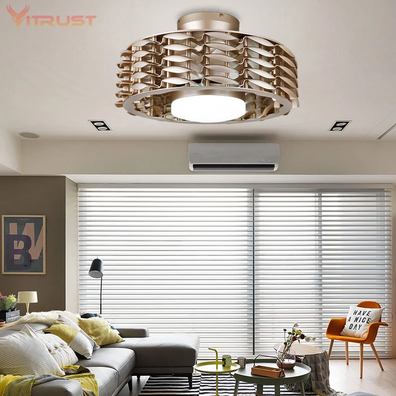 Ustvarjalne Stropni ventilatorji z lučmi Notranji Silent Fan Svetlobe Evropski Stil Fan Svetlobe ni Ljubitelj Rezilo Design