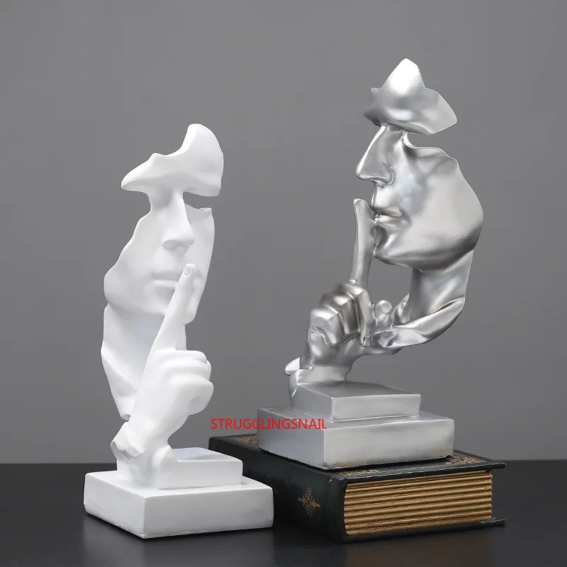 Ustvarjalni Mislec Kipi Retro Abstraktnih Znakov, Figur, Ne Poslušajo/Govorijo/Videz Miniaturni Kiparstvo Začetni Namizje Obrti Darilo
