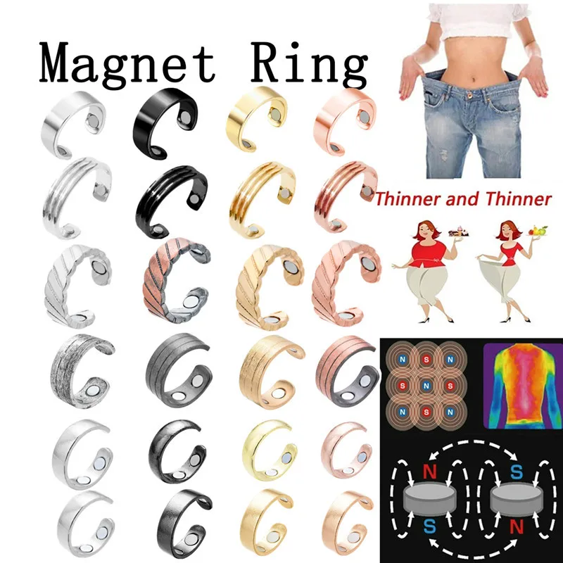 Ustvarjalnost Resizeable Magnetni Obroček za Moške, Ženske, Darilo Anti Magnet Obroči Moč Terapija Magneti Težo Izgubili Zdravstveno Varstvo Nakit
