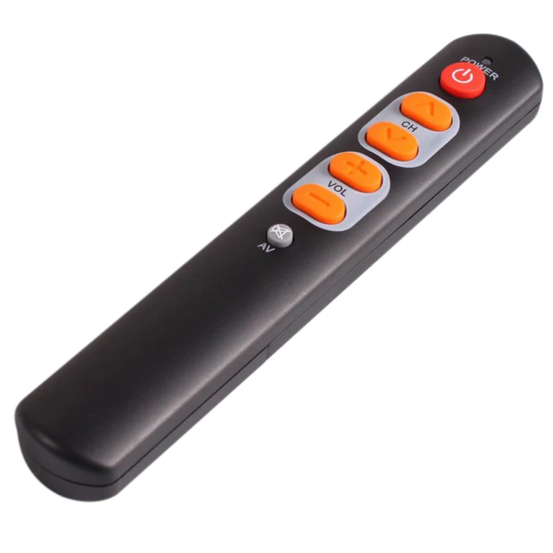 Učenje Daljinsko upravljanje s 6 veliki gumbi, pametna krmilnik podvojene za TELEVIZIJE,STB,DVD,DVD,HI-fi Oranžna