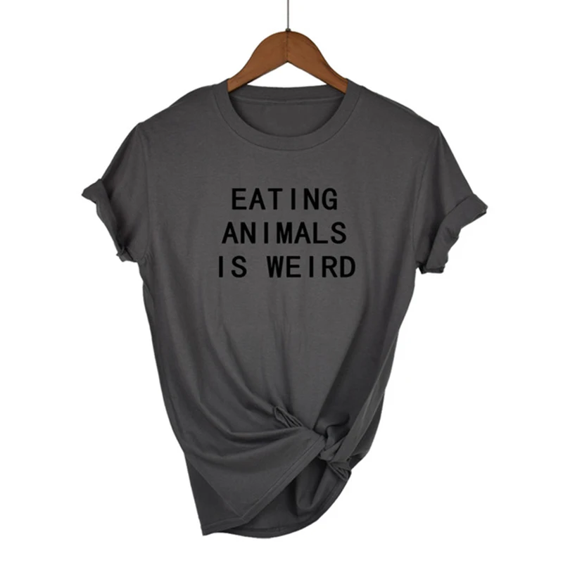 Uživanje Živali Je Čudno Veganska Pismo Nove Tiskalne Ženske Tshirt Bombaž Priložnostne Smešno T-Shirt Za Lady