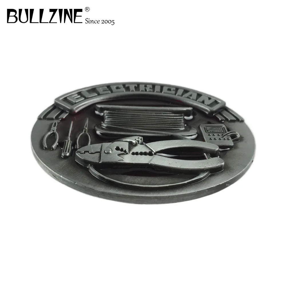V Bullzine elektrikar orodje kavboj kavbojke belt sponke z kositrni konča s PU pasu povezovanje z zaponko FP-02887